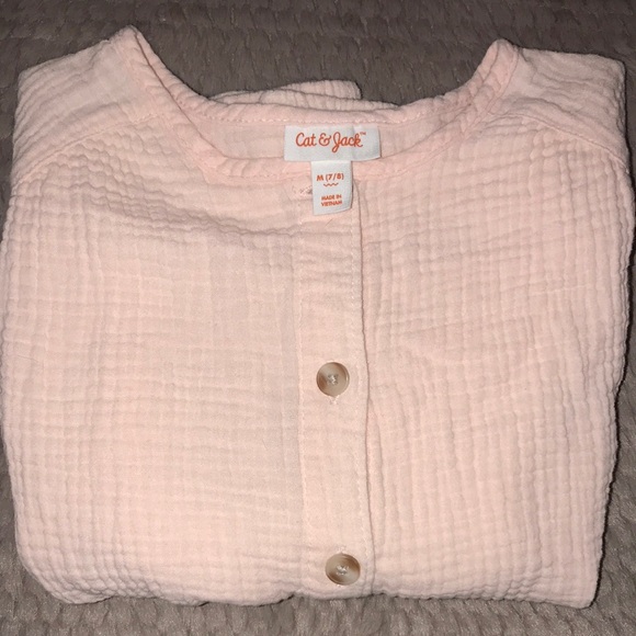 Cat & Jack Other - Cat & Jack Pink Button-Up Long Sleeve Shirt